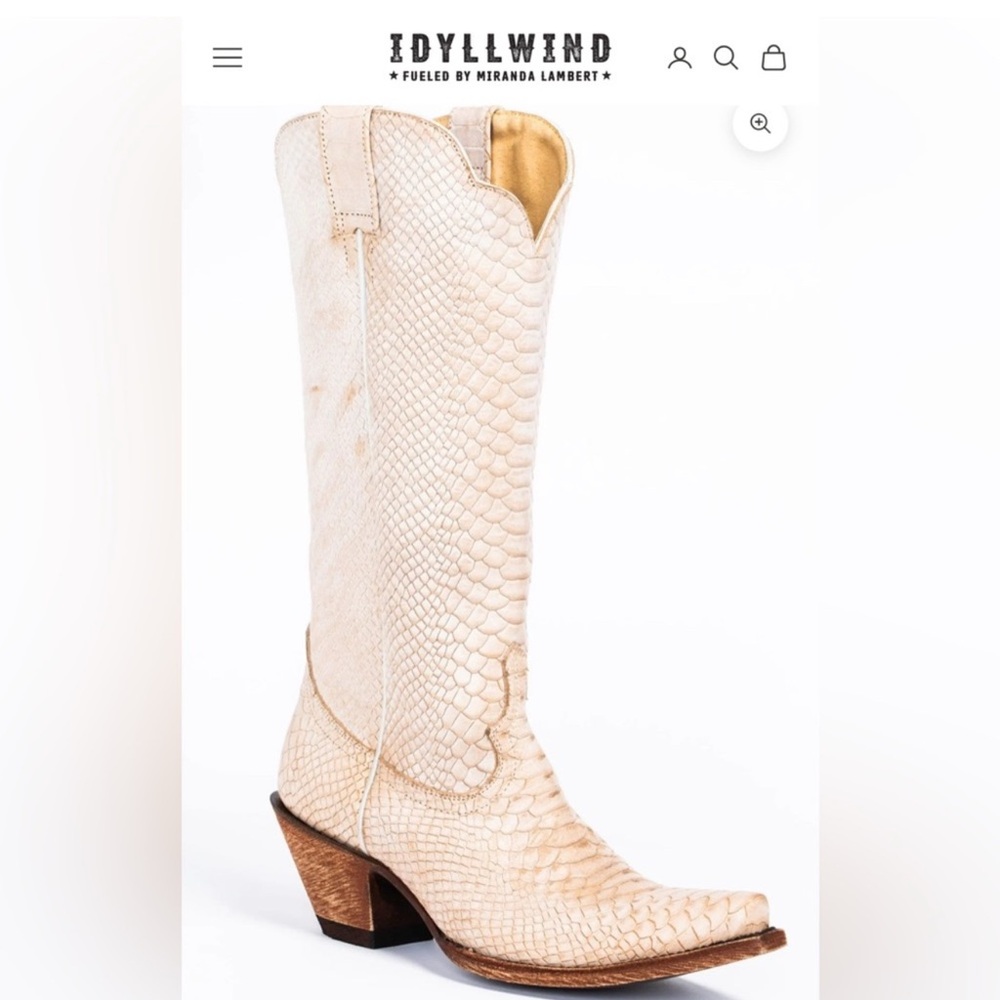 Idyllwind Cowgirl Boots - STRUT WHITE WESTERN BOOTS - SNIP TOE